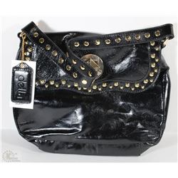 NEW DELLA LEATHER LINDA PATENT BLACK COLOR