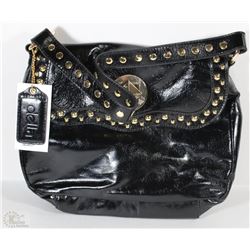 NEW DELLA LEATHER LINDA PATENT BLACK COLOR