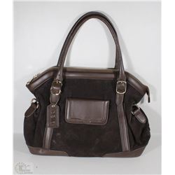 NEW DELLA LEATHER CAMILLE PURSE BROWN COLOR