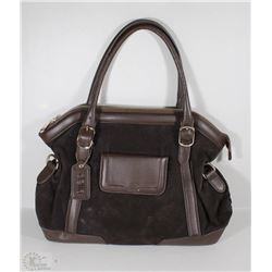 NEW DELLA LEATHER CAMILLE PURSE BROWN COLOR