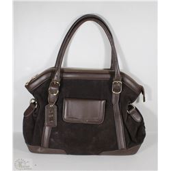 NEW DELLA LEATHER CAMILLE PURSE BROWN COLOR