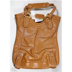 NEW DELLA LEATHER KAITLYN TOTE BROWN COLOR