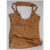 Image 1 : NEW DELLA LEATHER KAITLYN TOTE LIGHT BROWN COLOR