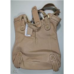 NEW DELLA LEATHER KAITLYN TOTE CHAMPAGNE COLOR