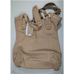 NEW DELLA LEATHER KAITLYN TOTE CHAMPAGNE COLOR
