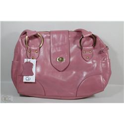 NEW DELLA LEATHER SADIE HAND BAG PINK COLOR