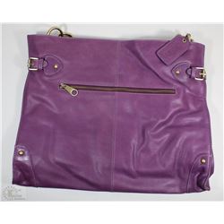 NEW DELLA LEATHER SUSAN PURSE AUBURGINE (PURPLE)