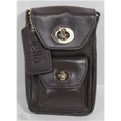 NEW DELLA LEATHER IGGY OVER SHOULDER MOCHA COLOR