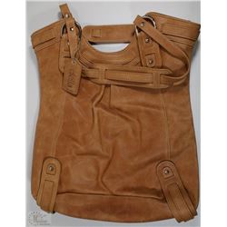 NEW DELLA LEATHER KAITLYN TOTE GINGER COLOR