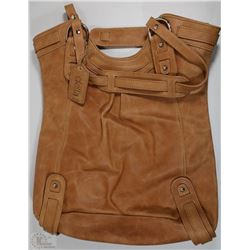 NEW DELLA LEATHER KAITLYN TOTE GINGER COLOR