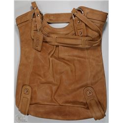 NEW DELLA LEATHER KAITLYN TOTE GINGER COLOR