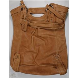 NEW DELLA LEATHER KAITLYN TOTE GINGER COLOR