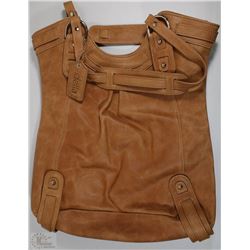 NEW DELLA LEATHER KAITLYN TOTE GINGER COLOR