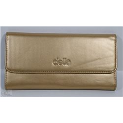 NEW DELLA LEATHER KAREN WALLET GOLD COLOR
