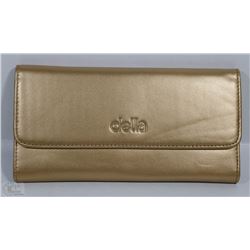 NEW DELLA LEATHER KAREN WALLET GOLD COLOR