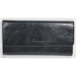 NEW DELLA LEATHER KAREN WALLET BLACK COLOR