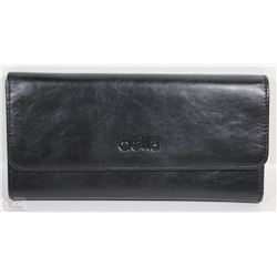 NEW DELLA LEATHER KAREN WALLET BLACK COLOR