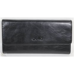 NEW DELLA LEATHER KAREN WALLET BLACK COLOR