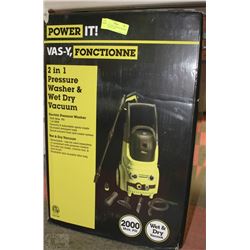 POWER IT 2 IN 1 PRESSURE WASHER 2000PSI & WET/DRY