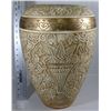 Image 1 : LARGE HANDCRAFTED GOLD LEAF PORCELAIN VASE 16"H