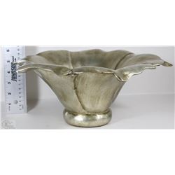 SILVER LEAF TULIP CANDLEHOLDER OR FRUIT BOWL