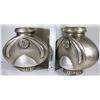 Image 1 : 2 SILVER LEAF LONG LIFE SYMBOL VASES