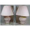 Image 1 : PAIR OF CHERRY BLOSSOM PINK LAMPS