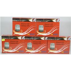 BUNDLE OF 5 VOIP ETHERNET GATEWAYS
