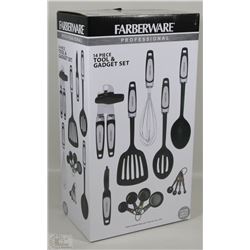 NEW FARBERWARE 14PC PROFESSIONAL TOOL & GADGET SET
