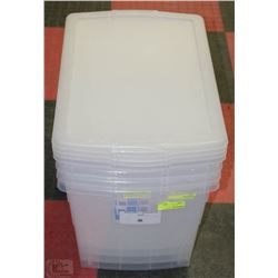 BUNDLE OF 4 TOTES WITH LIDS