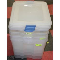 BUNDLE OF 4 TOTES WITH LIDS
