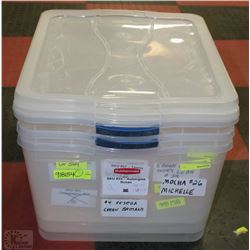 BUNDLE OF 3 TOTES WITH LIDS