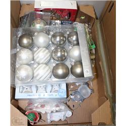 FLAT OF ASSORTED CHRISTMAS DECORATIONS