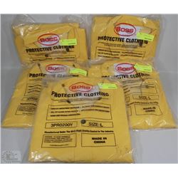 BUNDLE OF 5 BOSS SIZE LARGE RAIN JACKETS