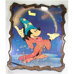 DISNEY FANTASIA WOOD CLOCK