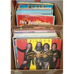 2 BOXES OF ASSORTED RECORDS - MOSTLY ELVIS