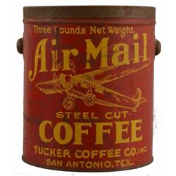 Air Mail Coffee Tin San Antonio Texas