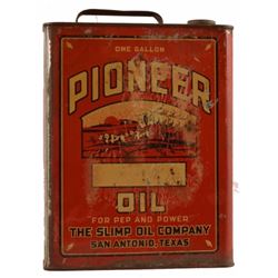 Pioneer Oil Tin Slimp Oil Co. San Antonio Texas