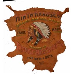 Indian Chief Rogue Rex Shoes Advertising Hide Sign