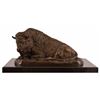 Image 1 : Robert Elwell Reclining Buffalo Bronze