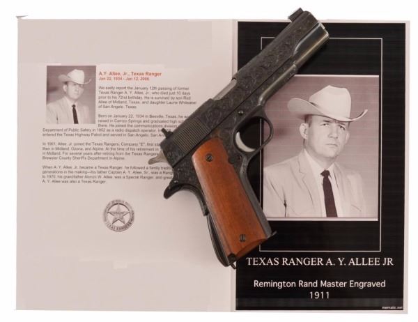 Texas Ranger A.Y. Allee Jr Remington Rand M1911