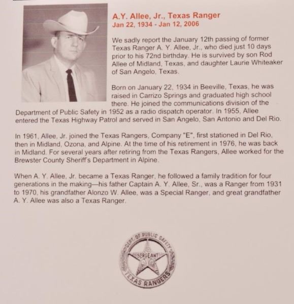 Texas Ranger A.Y. Allee Jr Remington Rand M1911