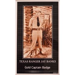 Texas Ranger Jay Banks Gold Badge
