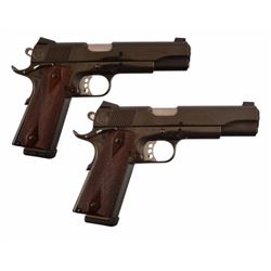 Pair of Texas Ranger Colt 1911 Gold Cup Pistols