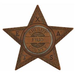 Texas Ranger & Frio Co Sheriff Walter Durbin Badge