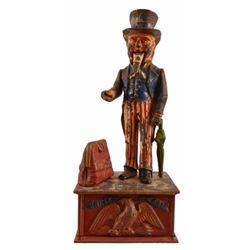 Uncle Sam Cast Iron Mechanical Bank