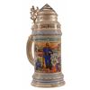 Image 1 : Antique German Regimental Beer Stein Prism Lid