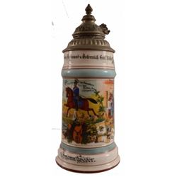 Antique German Regimental Cavalry Beer Stein