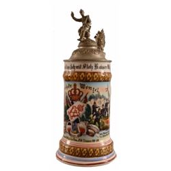 Antique German Regimental Beer Stein