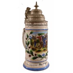 Antique German Regimental Beer Stein